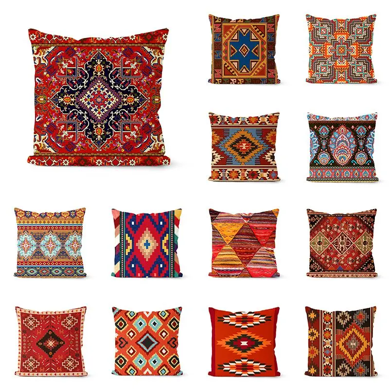 

Ethnic Indian Boho Throw Pillow Case Persia Bohemian Pillowcases for Pillows Bed Sofa Bedroom Pillow Covers Decorative 45x45cm