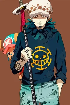 Картина по номерам на холсте набор для рисования аниме One Piece (Ван-Пис) - 8764 В 60x40