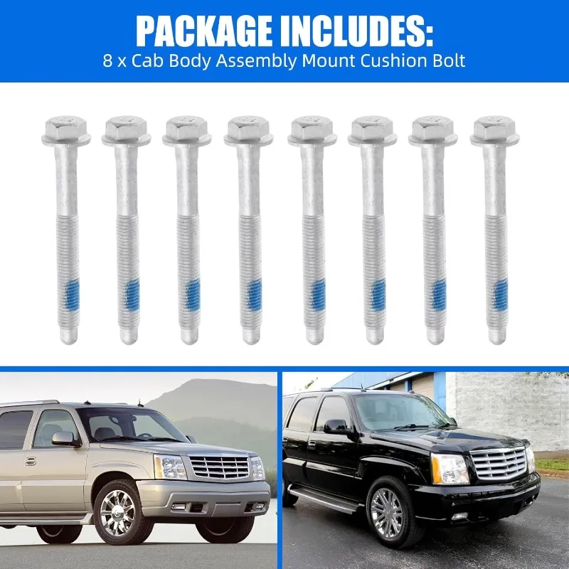 11516868 15704266 Body Frame Mounting Bolt Kit Suitable for 1999-2005 Chevrolet Suburban Silverado 1500 2500 3500 Tahoe