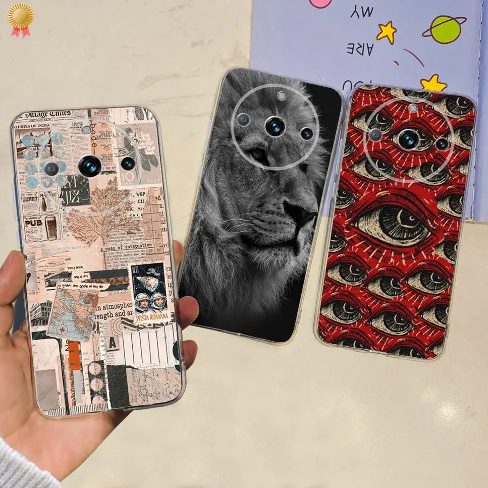 Clear Cute Cartoon Cat Soft Silicone TPU Back Cover