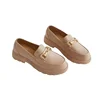 2022 New Lefort Shoes Spring Autumn British Style Vintage Small Gold Buckle Round Toe PVC Thick Bottom Lefort Shoes 5
