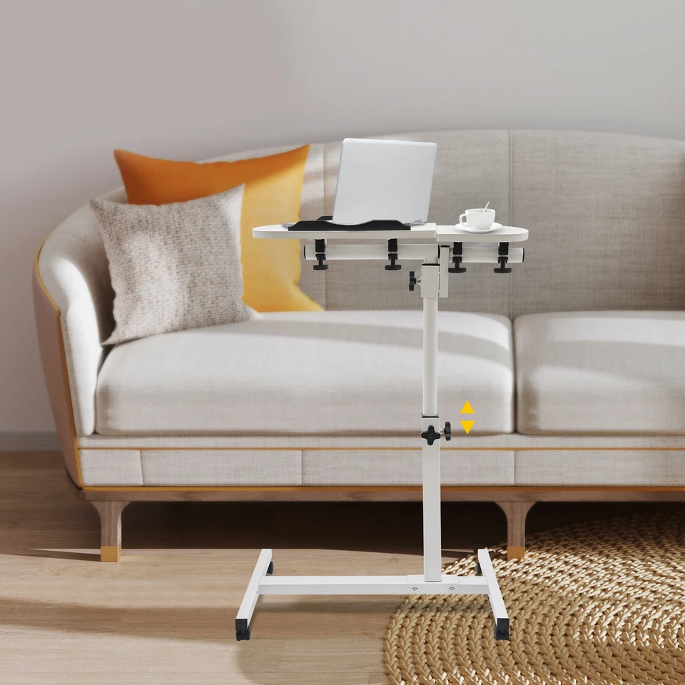 Adjustable Rolling Laptop Table Desk with Wheels