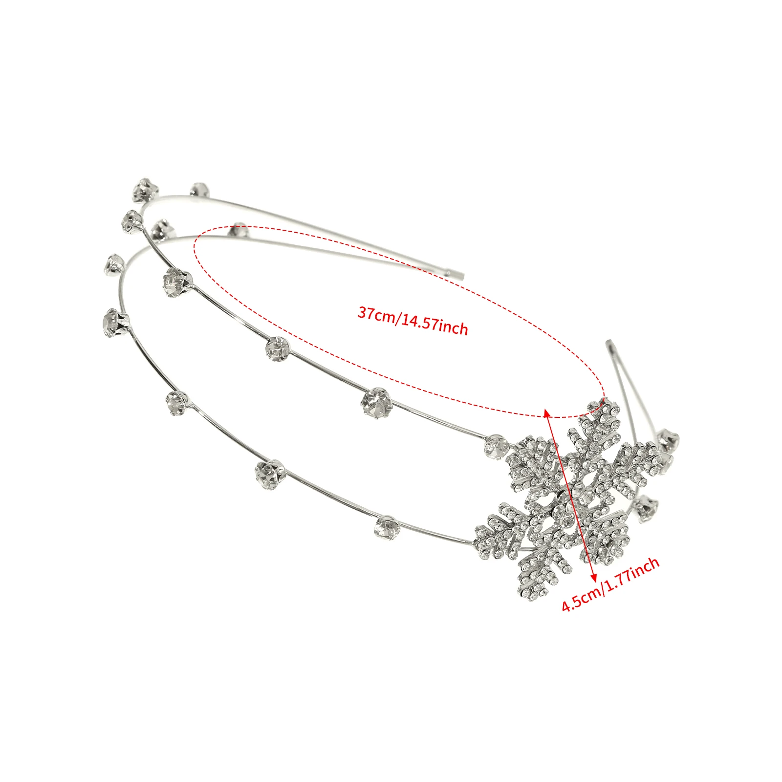 1pc New Double Layer Metal Hairband Snowflake Star Headband Women Headwear Shiny Rhinestone Hair Band Hoop Hair Accessories