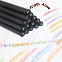 10-100Pcs Rainbow Drawing Pencil Colored Black Wood Pencils Gift for Sketching Doodling Coloring Painting Colored Pencils 2