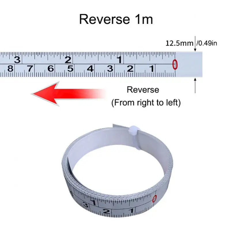 Inch MM Adhesive Measuring Tape Ruler Workbench Measuring Tool