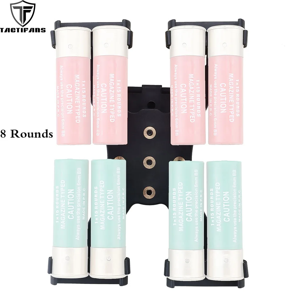 

Tactical Shotgun Shell Holder 8 Rounds 12 Gauge Adjustable Magazine Ammo Pouch Belt Clip Adaptor Mag Hunting Accessories