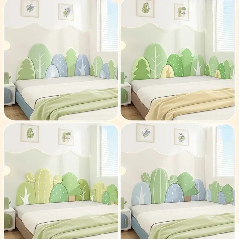 Forest Bed Head Board Headboard Anti-collision Wall Panels Childern Room Decor 3d Wall Stickers Cabecero Cama Tete De Lit