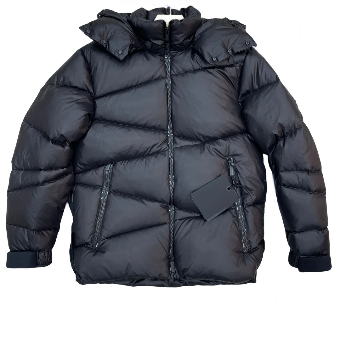 

Winter man Detachable hood winter Down jacket Polyester fiber fabric Geometric connection 95white goose down Leisure lovers coat