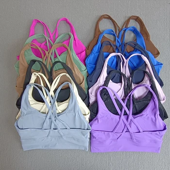 Cross Back Yoga Sports Bra 1