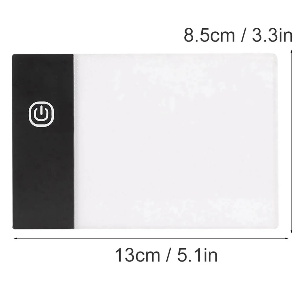 미끄럼 방지 3.3 x 5.1인치 LED 라이트 보드 밝기 조절 가능 USB 전원 공급 드로잉 태블릿 초박형 LED 드로잉 태블릿 드로잉