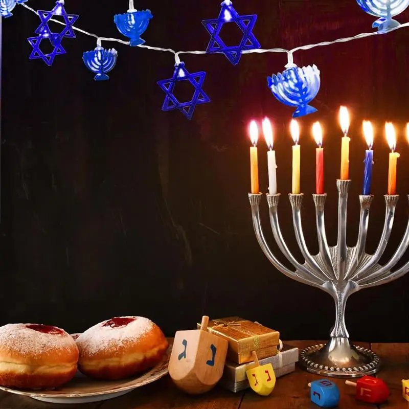 

Hanukka String светильник светодиодный String Для Chanukah портативная Ночная подставка для окон и камина