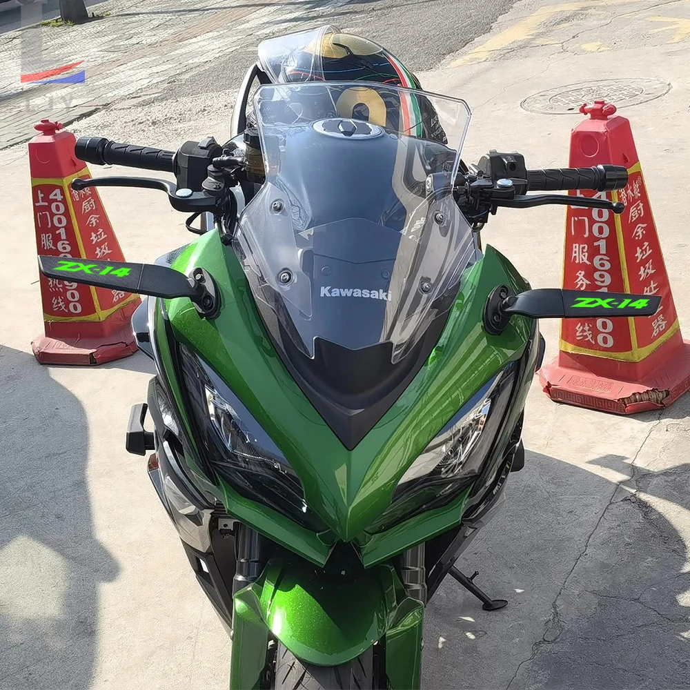 가와사키 닌자 ZX14 ZX14R 용 ZX-14 ZX-14R 오토바이 CNC 백미러 고정 날개