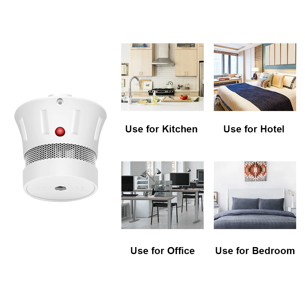 Smoke Alarm CPVAN Fire Smoke Detector 10 Years battery Home Security Independent Smoke Alarm Sensor 85dB Safety protection System Fire Alarm