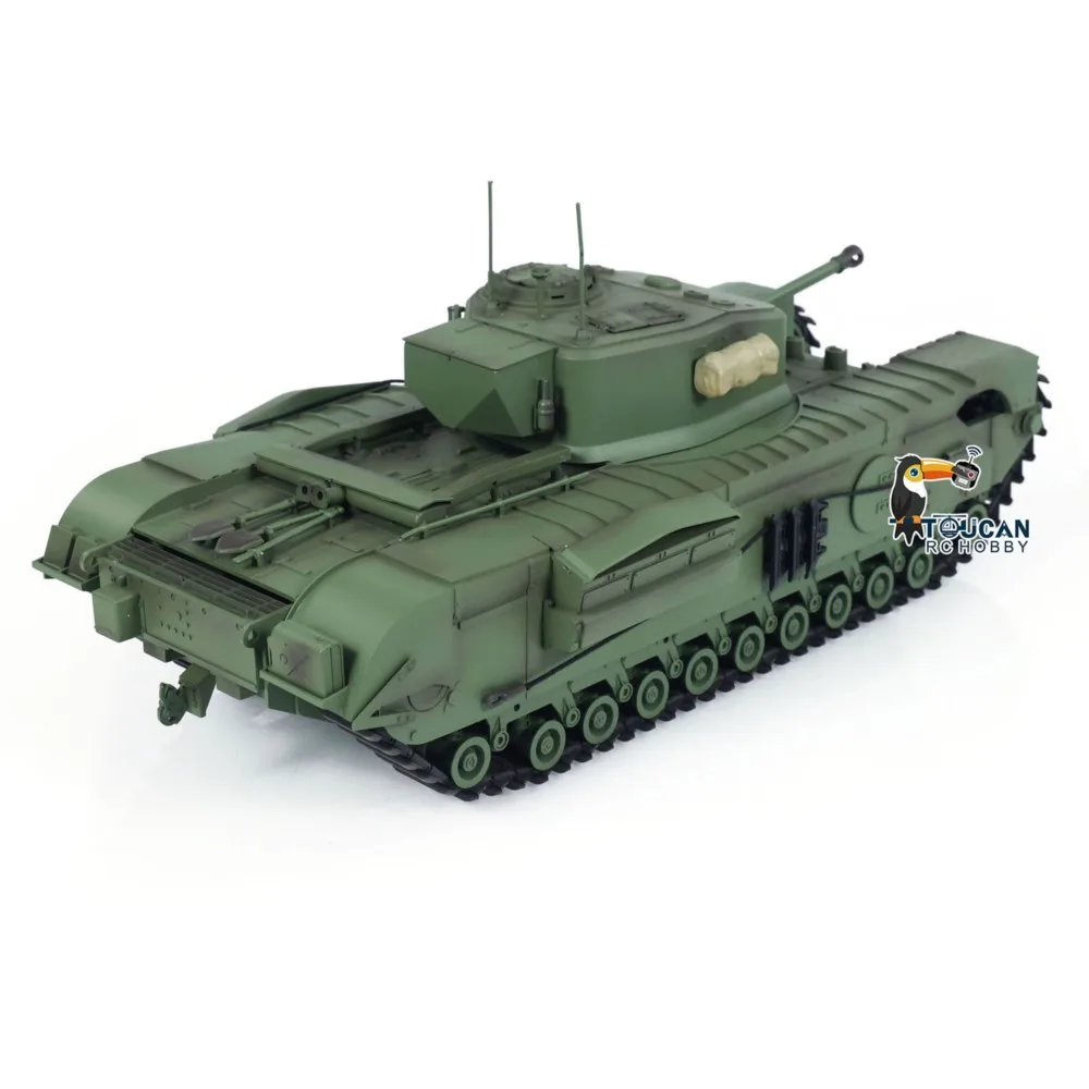 1/16 톡데 RC 배틀 탱크 처칠 Mk.VII 전동 보병 전투 무선 조종 팬저 즉시 운행 가능 자동차 차량 TH23781