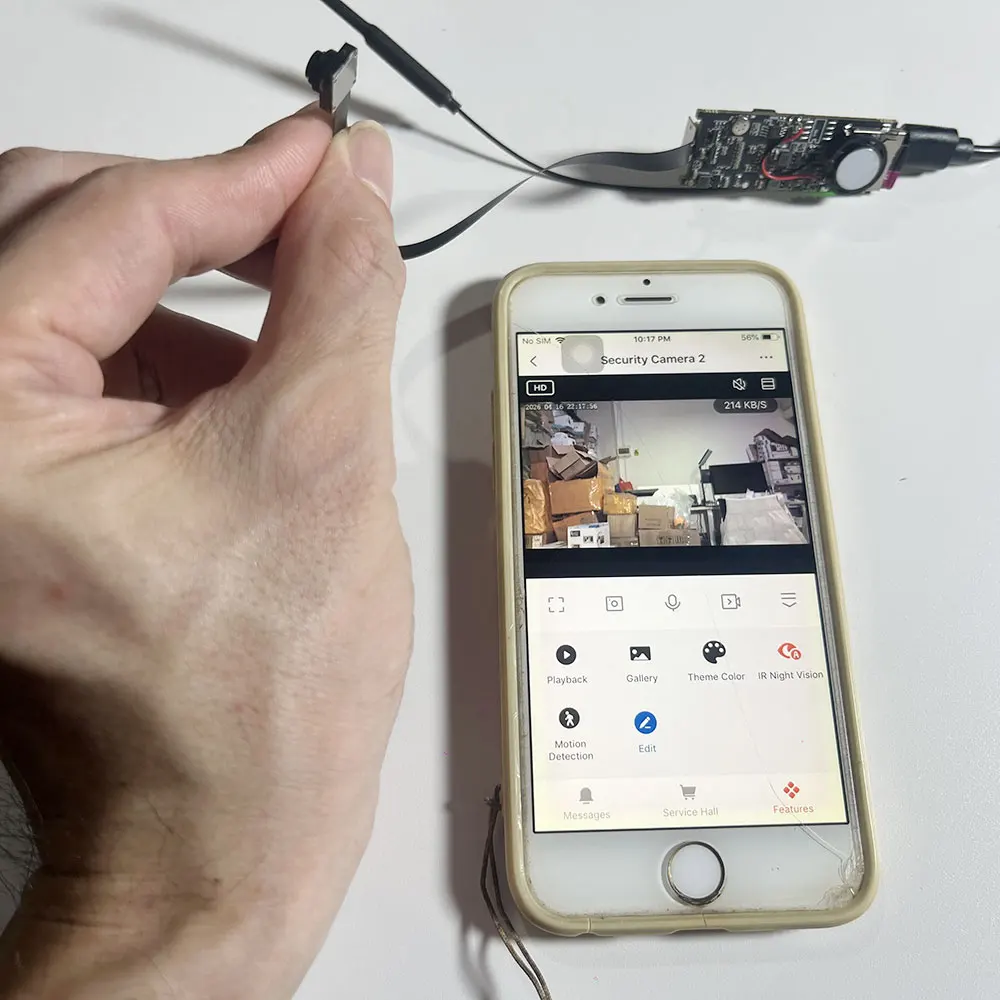 투야 미니 와이파이 PCB 카메라 광각 2.1mm 3MP 실내 온비프 내장 오디오 TF 카드 슬롯 IPC 스마트 보안 투야 앱 카메라