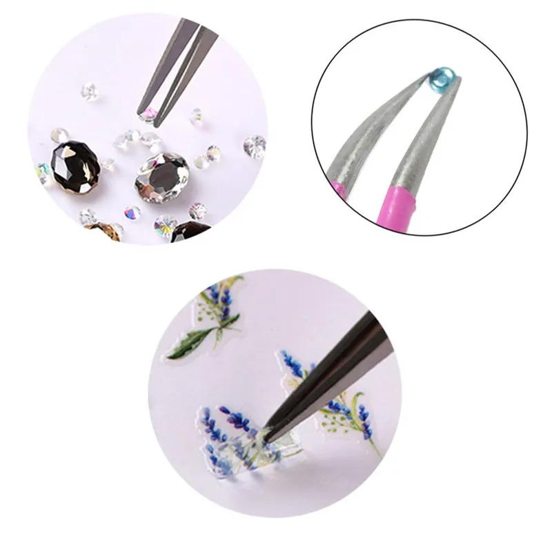 Eyelashes Tweezers 2 Pcs Stainless Steel superhard Tweezers High Precision Anti-static For Eyelash Extensions