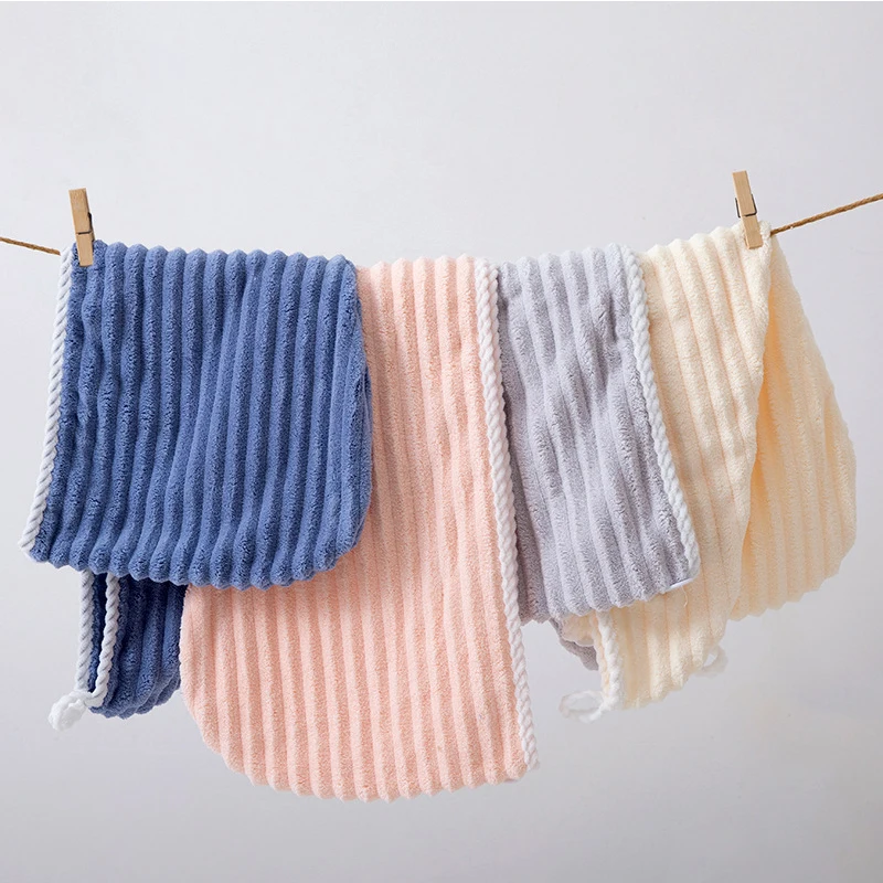 Candy velvet dry hair cap women's coral velvet thickened absorbent quick drying towel headband towel dry hair towel quick drying towel