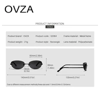 OVZA – lunettes de soleil Punk sans bords pour hommes et femmes, verres dégradés, lentilles étroites Anti-UV, S2064 4