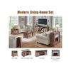 Flip Top Electric Fireplace with Mantel,Electric Fireplace Heater,TV Stand with Freestanding Electric Fireplace, Remote Control 6
