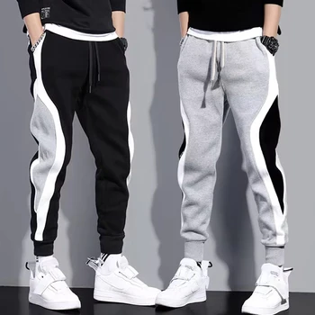Men’s Wide Loose Patchwork Sports Pants 1