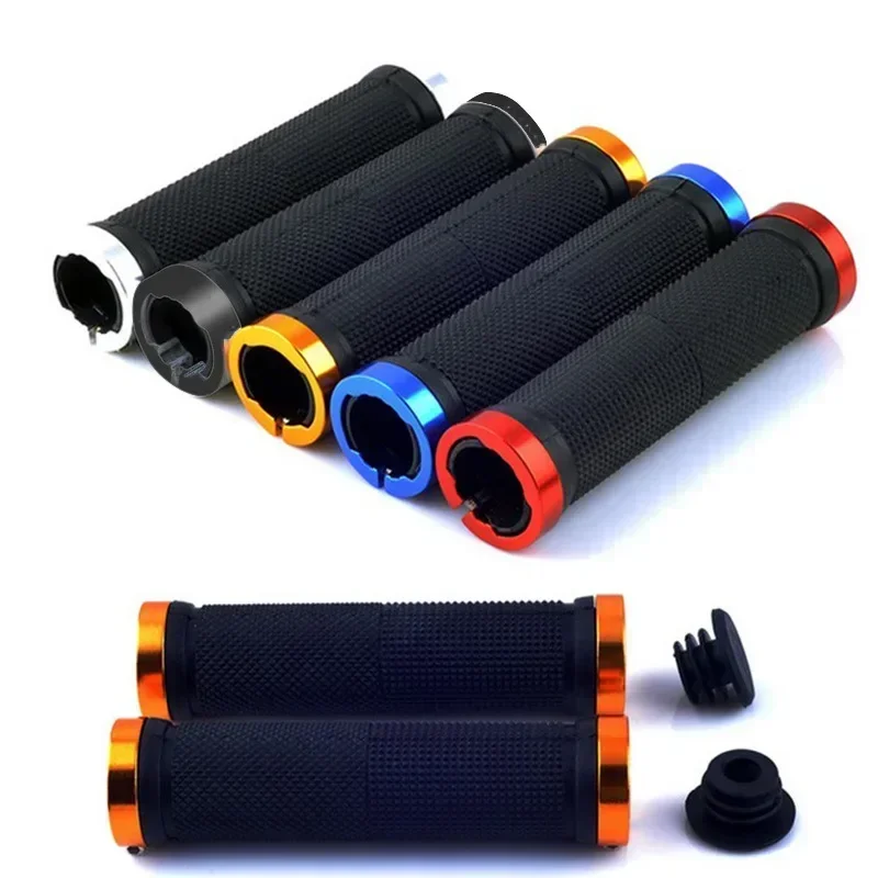Bicycle Handlebar Grips 2pcs/1 Pair Mountain Road Cycling Bike Bicycle MTB Handlebar Cover Grips Smooth Soft Rubber Anti-slip Handle Grip Lock Bar End