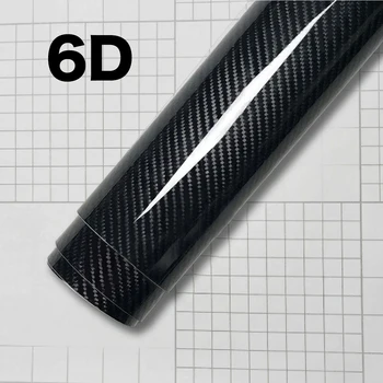 Pellicola Adesiva in Fibra di Carbonio per Carrozzeria Auto, Accessori Opachi, Adesivo Nero Lucido 3D 4D 5D 6D, Rivestimento Auto, Pellicola Decorativa per Moto