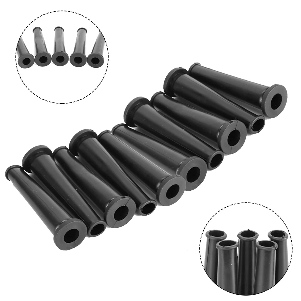 10pcs/set 9mm Black Rubber Wire Protector Cable Sleeve Boots Covers For Angle Grinder Power Cord Protective Power Tool Parts