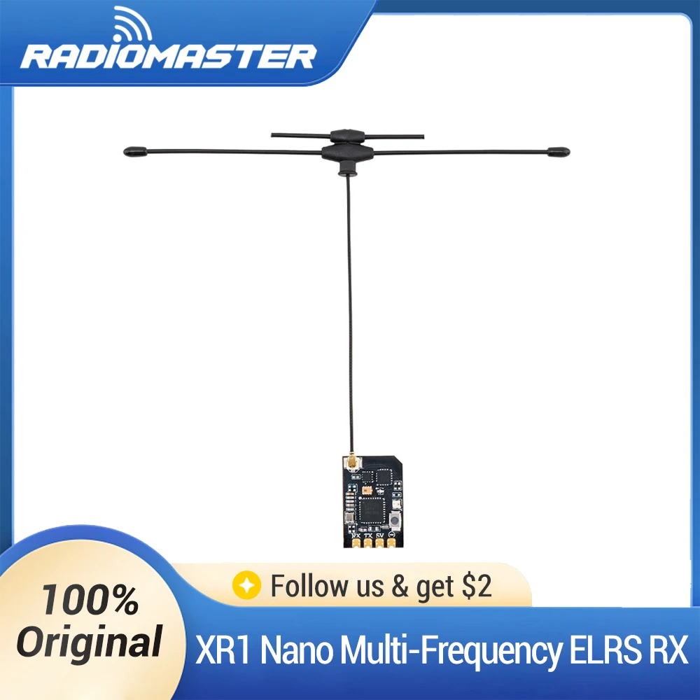 Radiomaster XR1 2,4 ГГц Sub-G 900 МГц Двухдиапазонный трансивер Semtech LR1121 Нано-многочастотный приемник ExpressLRS
