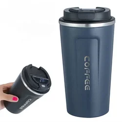 Stainless Steel Smart Coffee Tumbler with Temperature Display - 510ml Portable Travel Mug - 510ml (510ml)