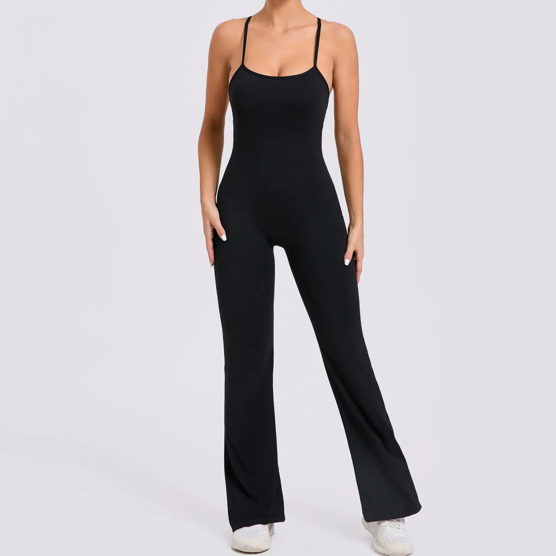 Yoga Set Backless Sleeveless One-piece Suit Female Rompers Quick Dry Sexy Yoga Clothes Workout Bodysuits Sports Jumpsuit Women 3
