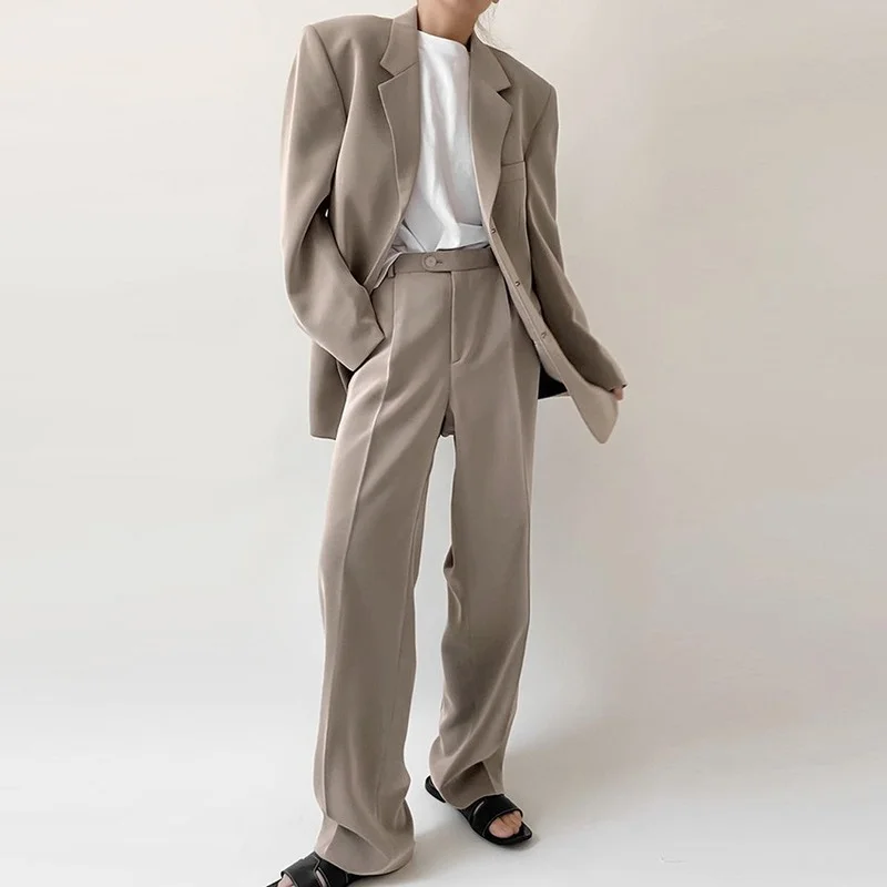 

Autumn New Trousers Casual Pants 2021 White Temperament European Beauty High Waist Loose Drape Commuting Wide-leg Trousers