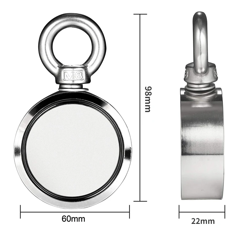 Stärkste Angel magnet Doppelseitige Runde Bergungs rettung Neodym-Magnet