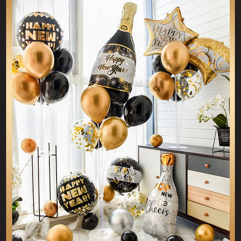 Happy New Year 2024 Balloons Gold Number Letter Aluminum Foil Balloon  Christmas Decoration New Year Eve Party Gift Photo Props - AliExpress