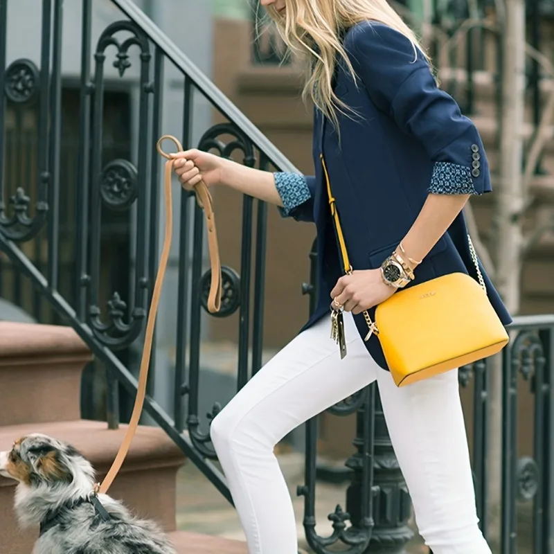 Women Luxury Chain Crossbody Bag Lady Classic Letter Decor Shell Purse Female Fashion Shoulder Bag With Zipper