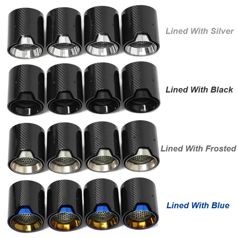 2pcs/lot Car Exhaust Tip For BMW 2 Series F22 F23 M235i M240i F20 F21 M135i M140i M Performance Carbon Fiber ID60mm Muffler Tip exhaust muffler tip