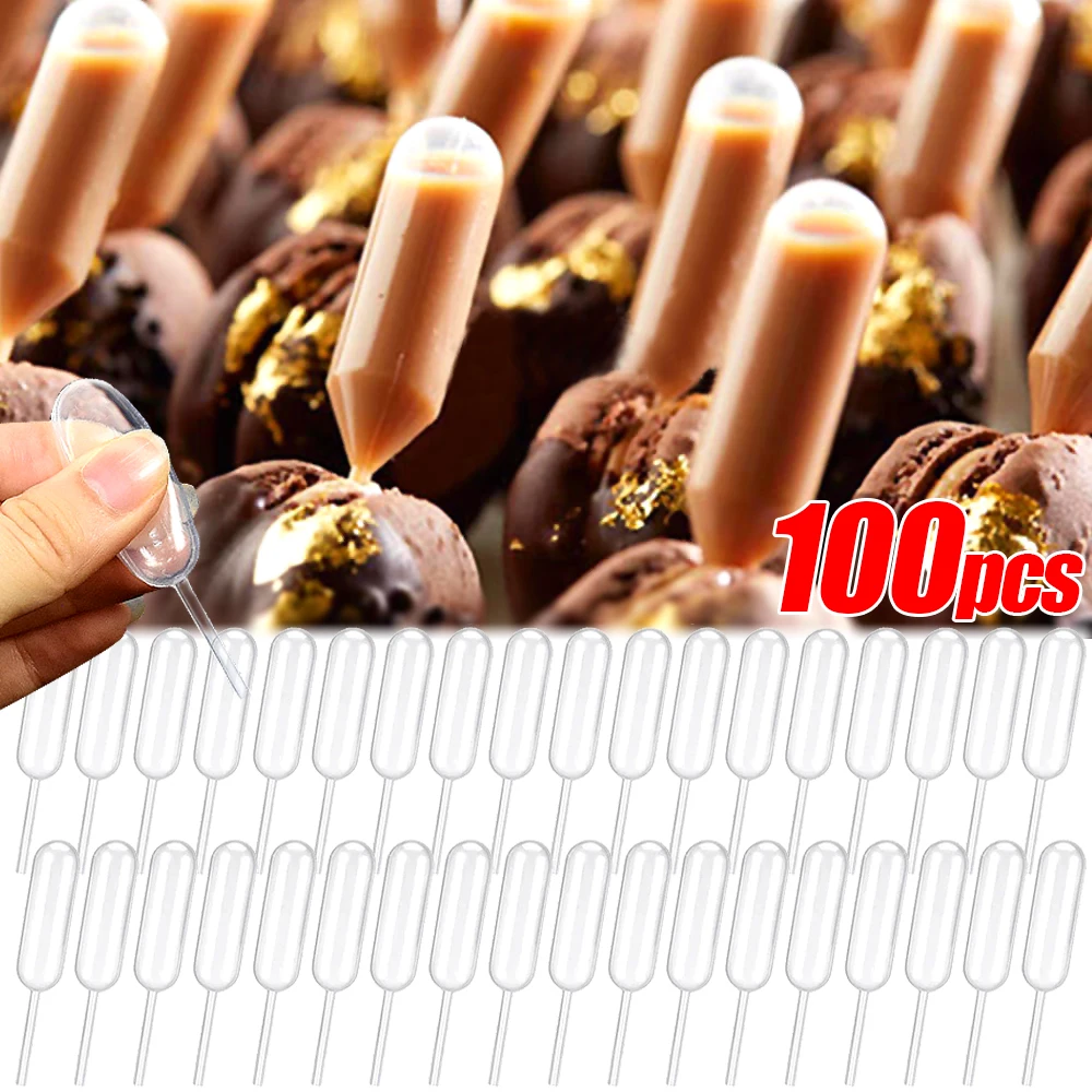 

Lots Plastic Pipettes Disposable Jam Oils Liquid Squeeze Dropper for Cupcake Sauce Transfer Drip Tube Laboratory Test Bake Tools