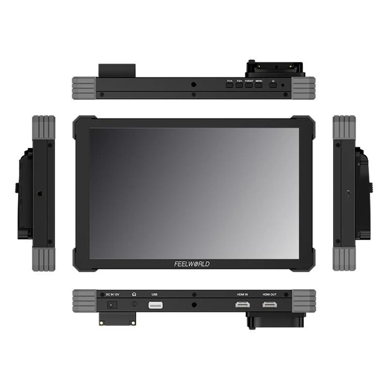FEELWORLD T10 10.1 Inch Camera Monitor 500nit 4K HDMI-compatible DSLR Camera 3D LUT Touch Screen Field Monitor
