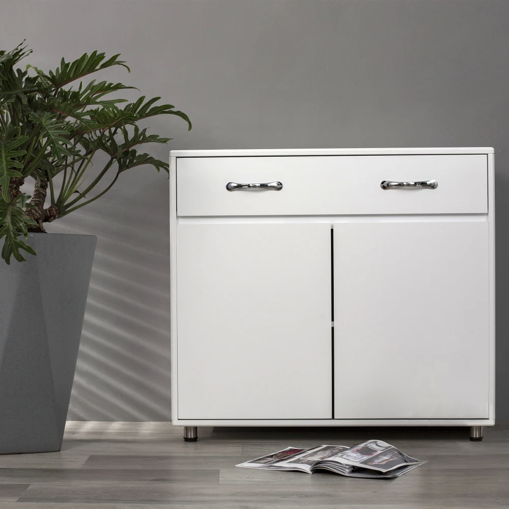 Two door Side Table-White 2