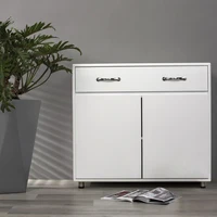 Two door Side Table-White 2