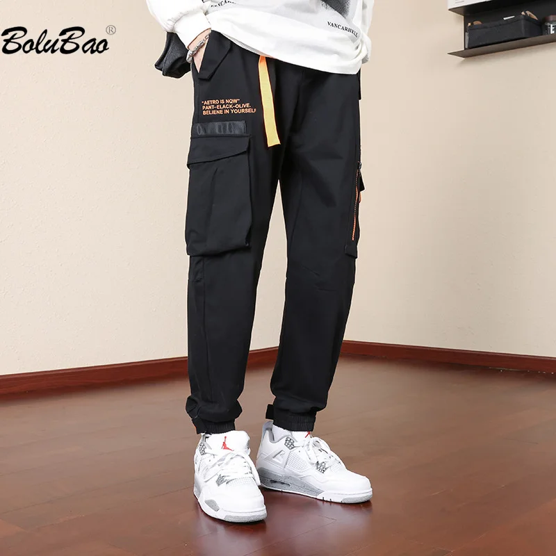 

BOLUBAO 2023 Outdoor Casual Pants For Men Solid Color Large Pocket Slim Pants High Quality Design Hot Casual Pants For Men
