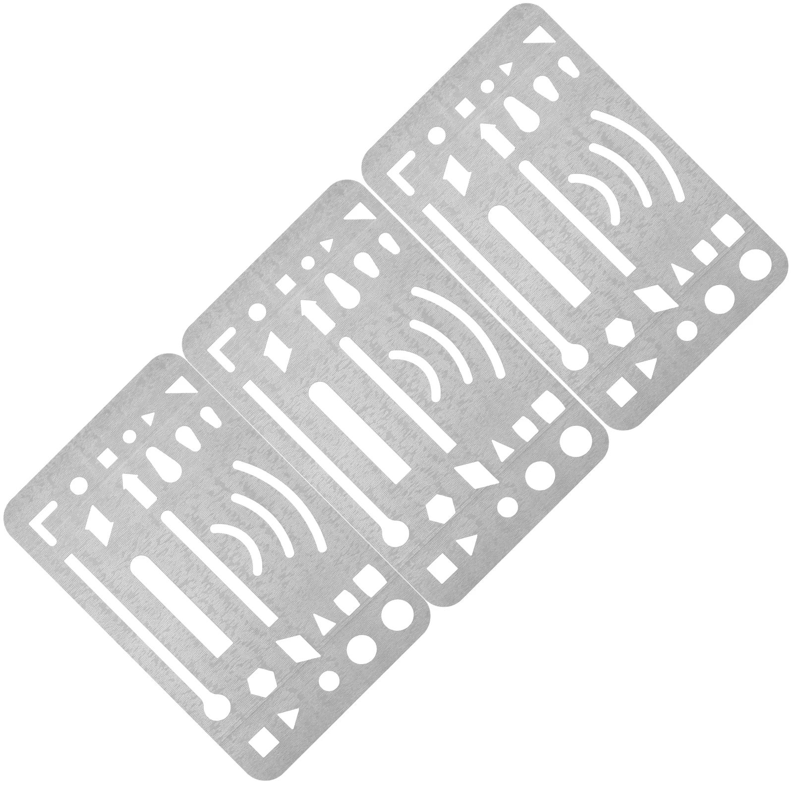 Wissen Sjabloon Staal Geometrische Tekening Stencil Opstellen Gereedschap Wissen Staal Schetsen Sjablonen Metalen Geometrische Sjabloon