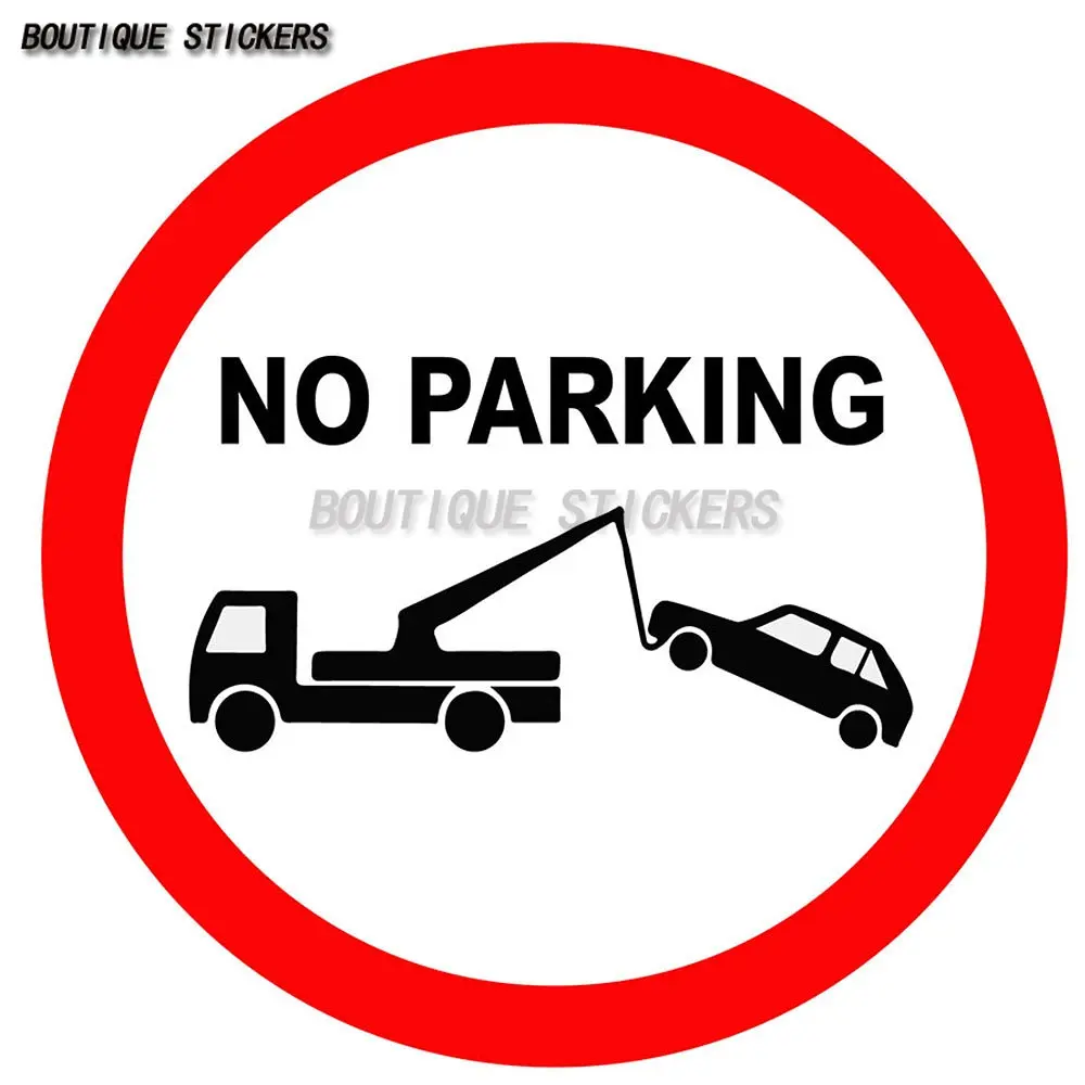 Boutique traffic signs No parking Car stickers Waterproof PVC decals Wall signs No parking stickers