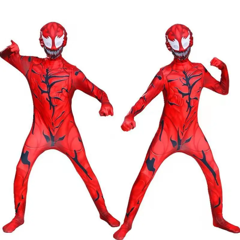 Marvel Movie Venom 2 Strage Begins Superhero Venom Carnage Zentai Body Party Halloween Costumi Cosplay Per Bambini Adulti