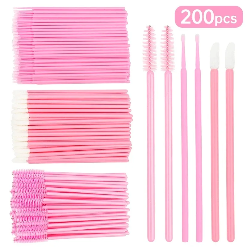 200 Pcs Disposable Crystal Makeup Brushes Tool Set - Image 2