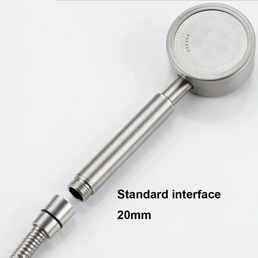 Black Stainless Steel Shower Head Fall resistant Durable High Pressure Showerhead for Bathroom Handheld Water Saving Shower Set 5