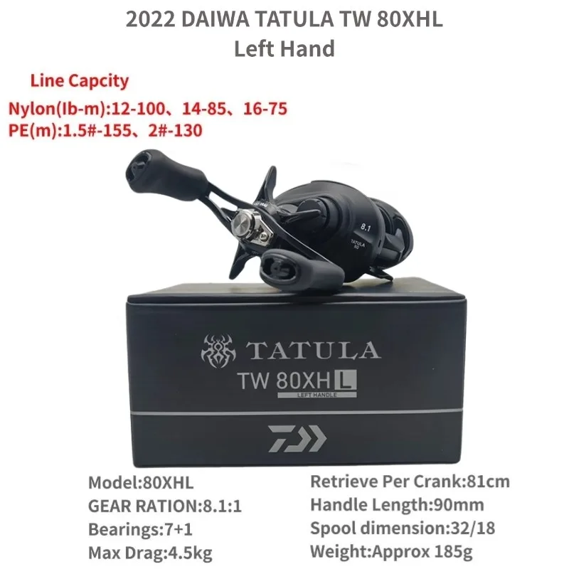 2022 DAIWA TATULA TW 80 80L 80H 80HL 80XH 80XHL Baitcasting