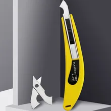 Couteau à crochet en acrylique, couteau utilitaire en plexiglas pour planche, boîte à lame cachée avec 3 lames en PVC, outils à main multifonctionnels portables