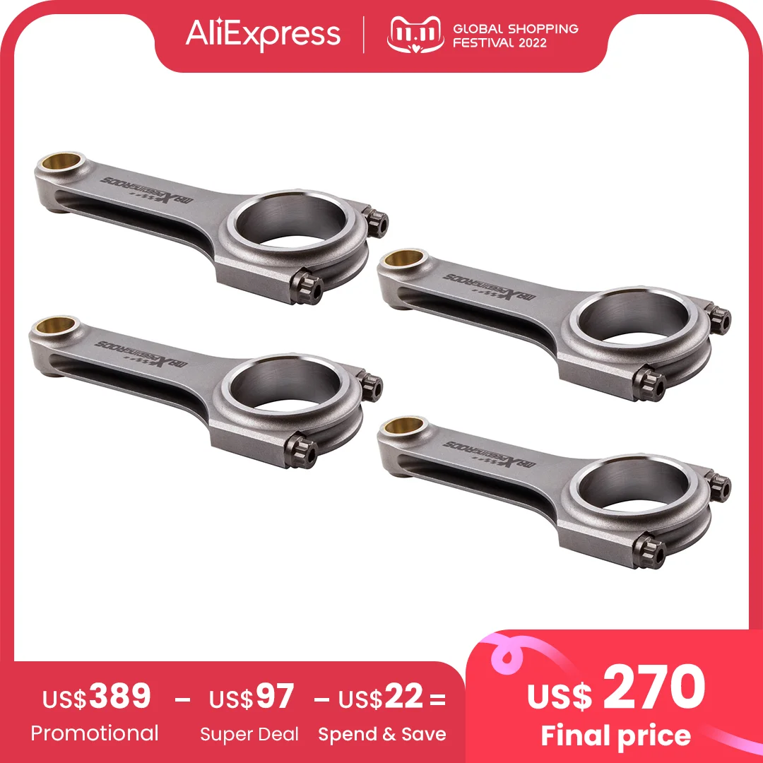  maXpeedingrods Connecting Rods with 3/8 ARP 2000 Bolts for VW  1.8T Engine, for Audi S3 A3 A4 A6 TT/VW Golf Jetta MK4 New Beetle :  Automotive