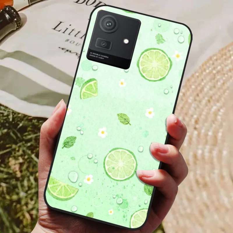 Stylish Cool Painted Black Silicone TPU Soft Phone Shell - Protective Case Cover