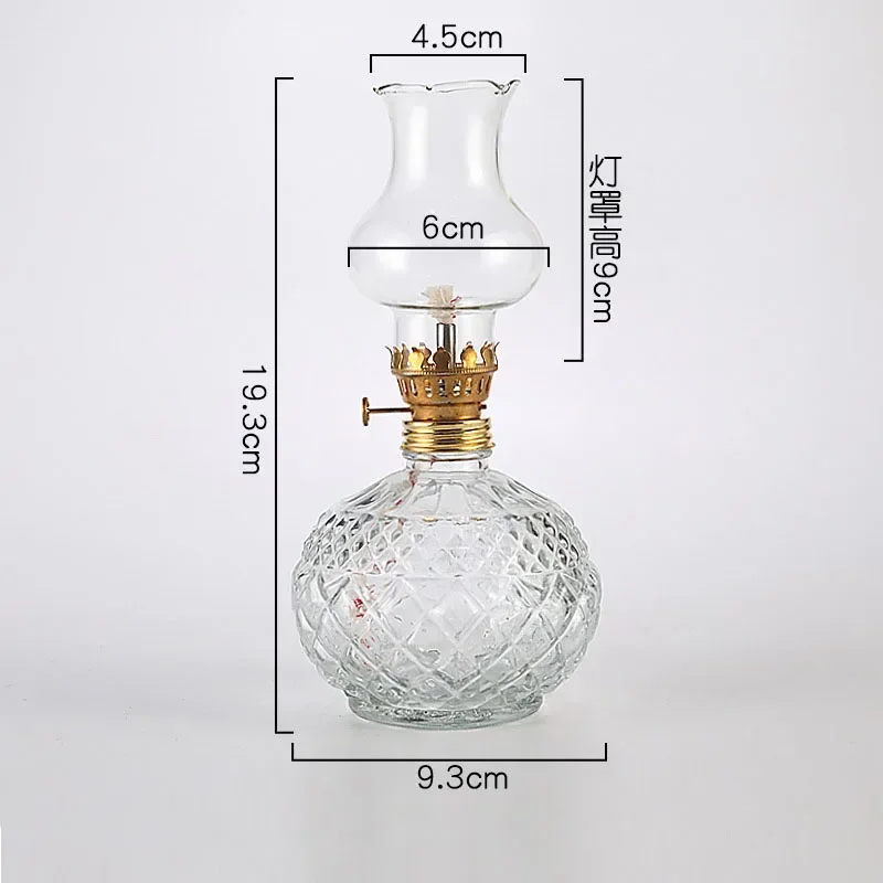 מנורת שמן גדולה רוסטית זכוכית וינטאג' מנורות שמן עתיקות לשימוש בפנים תאורת חירום מנורת הוריקן תאורה